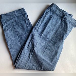 New Lands End chambray crop pants